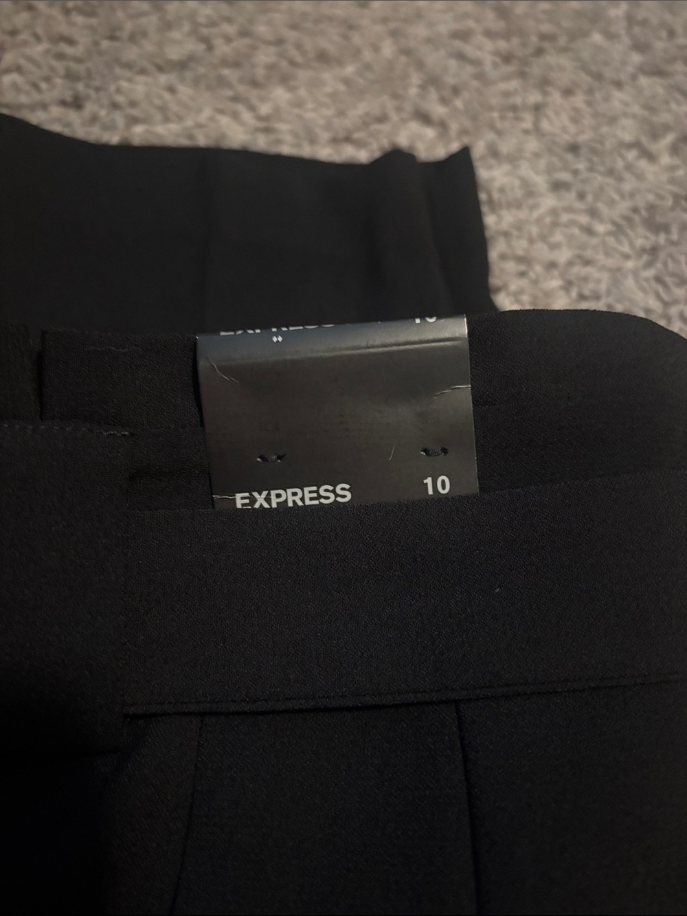 Express Black Paperbag Waist Trousers - Picture 7 of 7